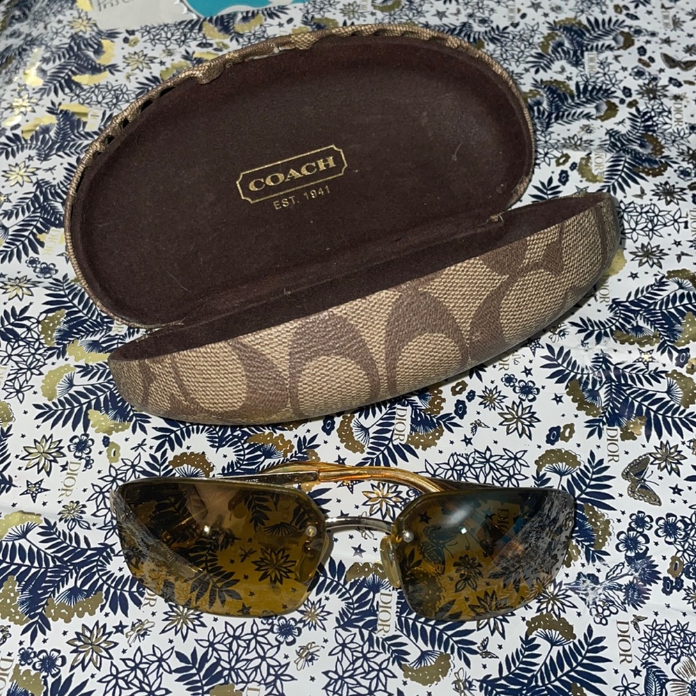 Coach sunglasses golden yellow tone